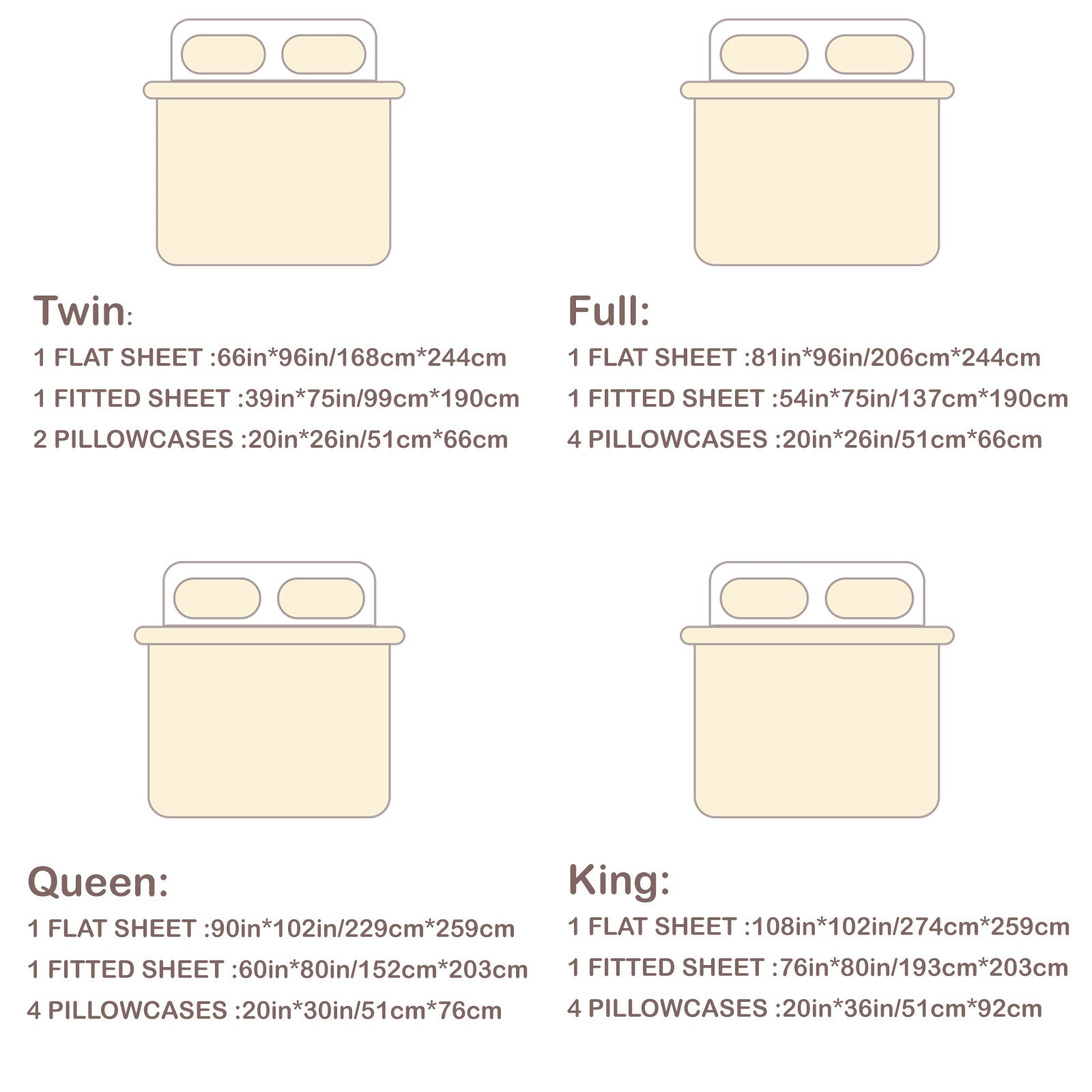 Hotel Grade 6 Piece Breathable Sheets Set 18" Deep Pockets - Easy Fit Twin Full Queen King Bed Sheets & Pillowcases, Microfiber, 100 GSM, All-Season Comfort, Machine Washable, Solid Color Bedding Accessories, Smooth Texture, Microfiber Fabric