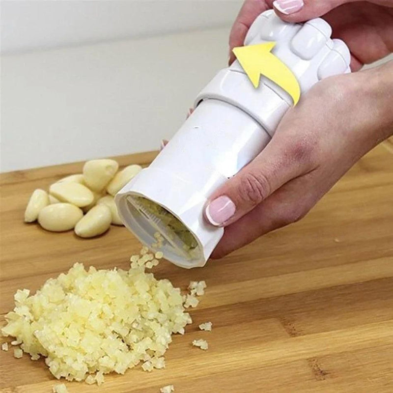 5-in-1 Heavy-duty Garlic Pressing Machine, Equipped with Stainless Steel Blades and Ergonomic Handle - 5-in-1 Multi-functional Food Processor Device, Used for Crushing, Chopping, Peeling, Mincing, and Mixing - Washable with Dishwasher, Space-saving D