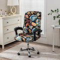 1pc Stretch Printed Computer Office Chair Covers, Soft Fit Universal Desk Rotating Chair Slipcovers, Removable Washable Anti-Dust Spandex Chair Protector Cover With Zipper, Valentine'S Day Gift, Valentine'S Day Decorations