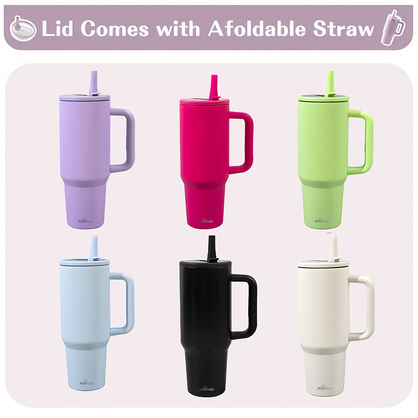 Stainless Steel Insulated Tumbler, Foldable Straw with Lid, Double Wall, Keeps Hot 12H/Cold 24H, 1pc, 6 Colors Available, Suitable for Home, Office, Car, and Travel, Great for Christmas, Thanksgiving, and Birthday Gifts