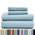 Hannah Bedding 4 Pieces Solid Colors Bed Sheets - 1800 Series Brushed Sheet Set With Pillowcases, Deep Pocket Bedding Set For Ultimate Comfort - Lightweight And Breathable Cooling Sheet Set - 16 Inches Deep Pocket