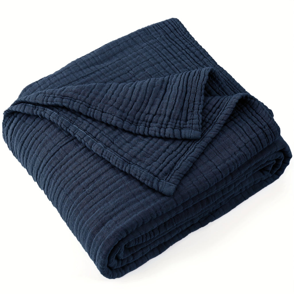 100% Cotton Muslin Blanket 6 Layers | Breathable & Lightweight, Soft Gauze, All-Season, Multipurpose, Perfect for Couch and Bed, Ideal Valentine'S Day and Holiday Gift, Machine Washable, Mixed Colors