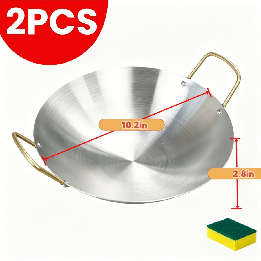 Cooking Pot Sick Wok Pan Stainless Steel Frying Pots And Pans Cookware Kitchen Accessories Frying Pan
