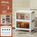 (19.29inch/29.53inch) White Foldable Storage Cabinet with Lid And Stackable Wheels - Clothes And Bedding. Space-Saving Wardrobe for Snacks And - Durable Organizer, Perfect for Bedrooms And Game Rooms, 2/3/4/5 Packs, Etc