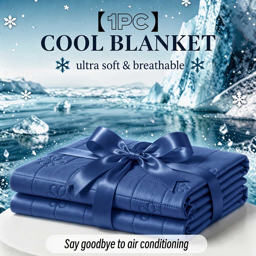 Single-piece Summer Cooling Blanket, Bamboo Fiber Cooling Blanket, Double-Sided Cooling Fabric, Soft Against Skin, Breathable and Smooth, Suitable for Hot Sleepers and Night Sweaters, Machine Washable, Random Colors Available