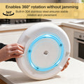 360° Rotating Lazy Susan Turntable Organizer – Non-Slip Spice Rack for Kitchen Cabinet, Countertop & Dining Table – Single-Layer Tray for Jars And Condiments