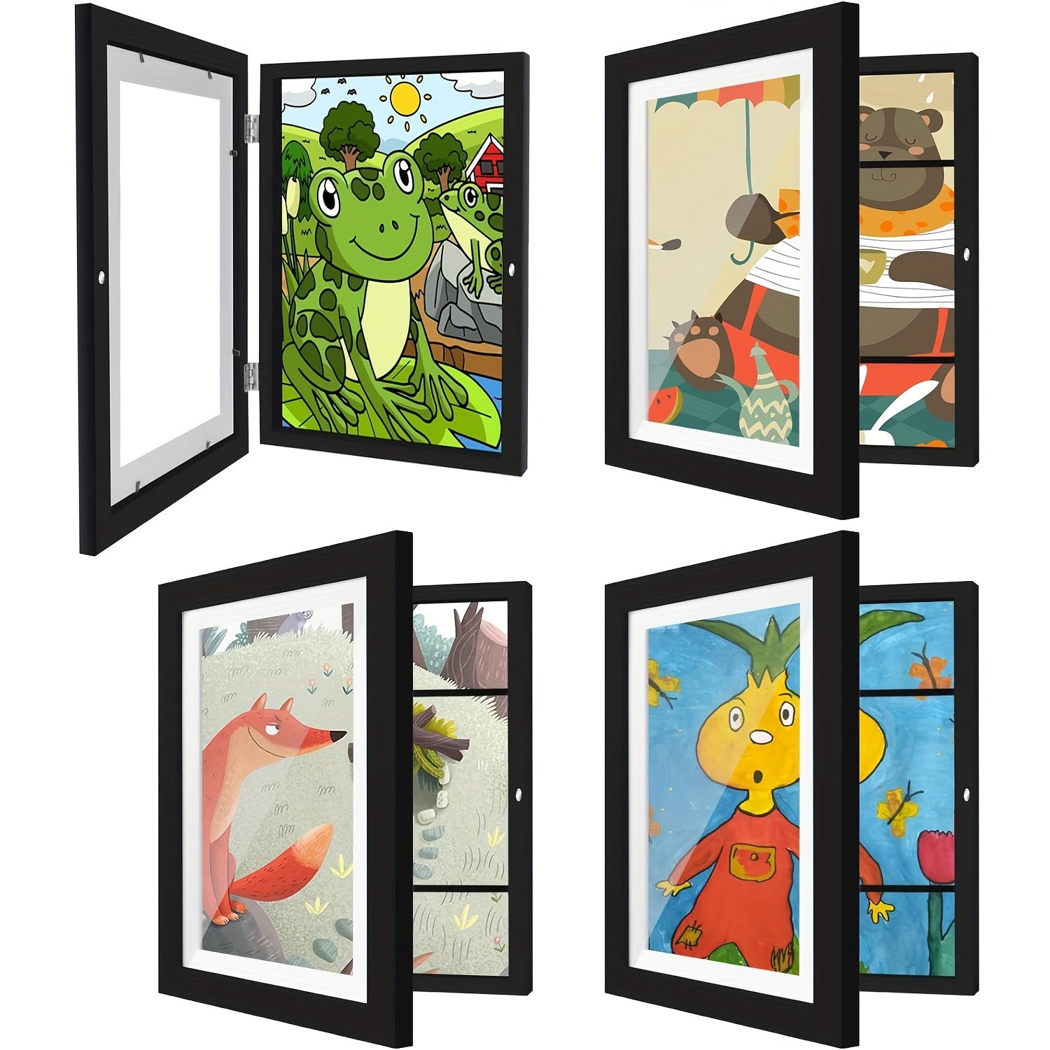 1/ 2/ 4/ 8 Pack Kids Artwork Frames Changeable, 8.5x11in Kids Art Frames Front Opening, Children Art Projects Kids Art Frames Picture Frames For Kids Drawing, Crafts, Photos, Holds 130pcs, Kids Christmas Gifts, Stocking Stuffers