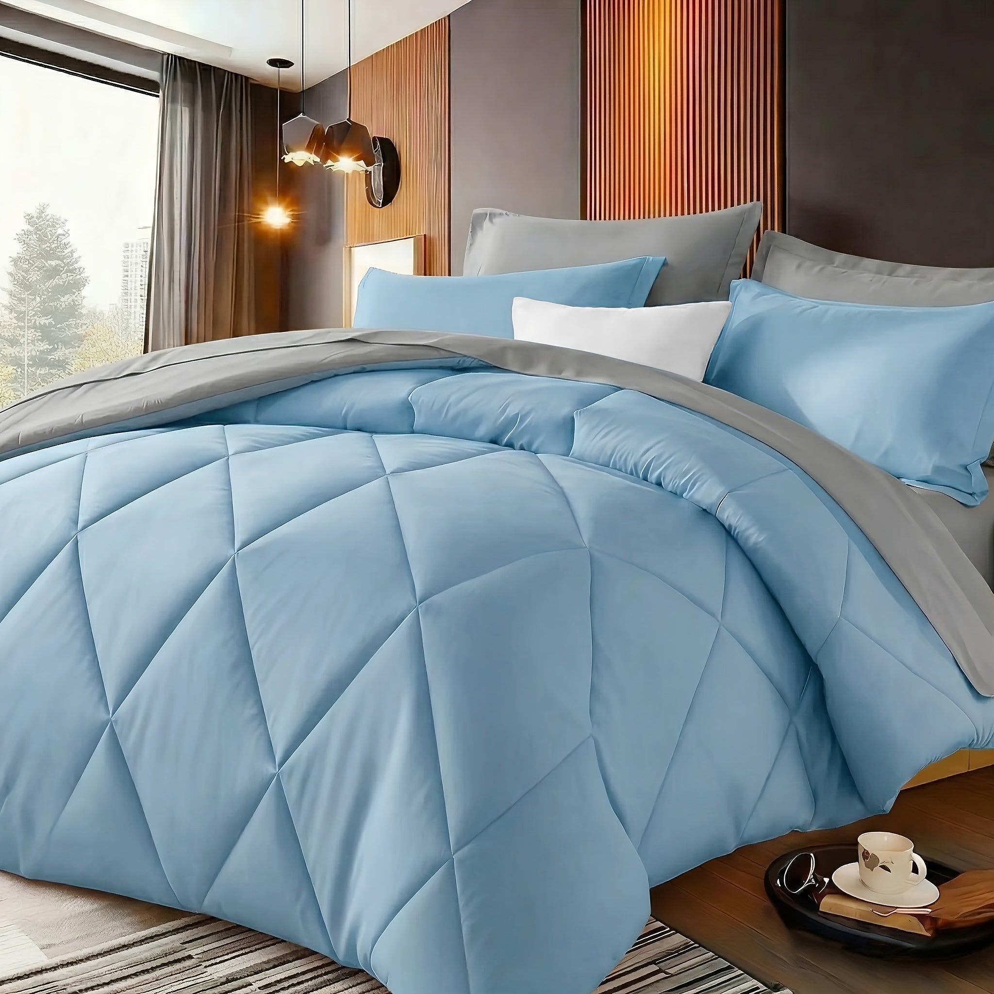 2/3pcs Solid Color Diamond Pattern Large & Extra-Large Bed Sheet Sets Soft Comfortable And Ultra-fine Fiber Filled Lightweight Fabric Breathable Quilt Easy to Take Care Of Equipped with Quilts And Pillowcases Luxurious Quality & Ideal Gift