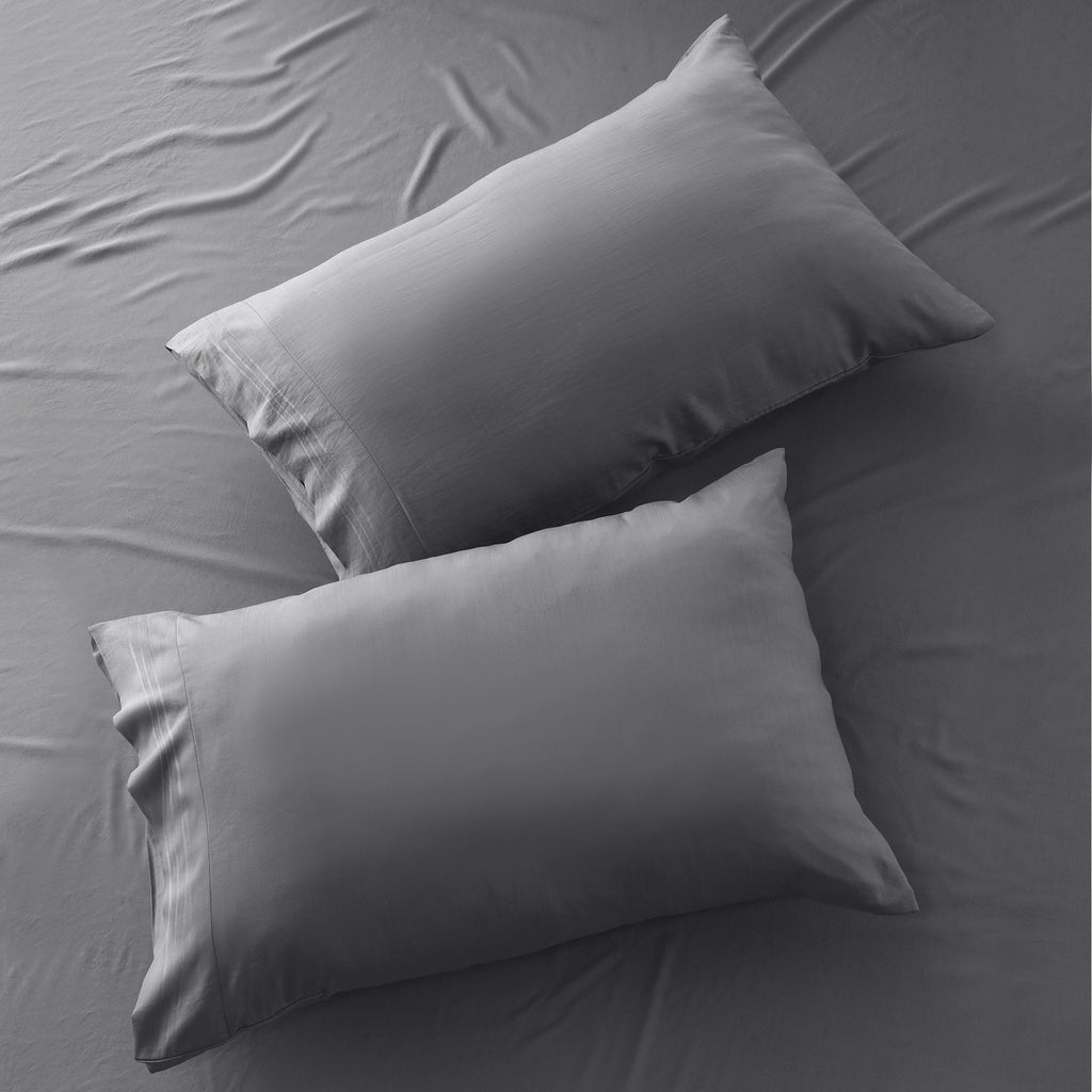 Lux Decor 4 Pieces Solid Bedsheets - 1800 Series Stylish Comfy Bedding Sheet Set - Hotel Luxury Skin Friendly Cooling Sheets & Embroidered Pillowcases Without Filler - Classic Collection With 16 Inches Deep Pocket Room decor - Shrinkage & Fade Resistant