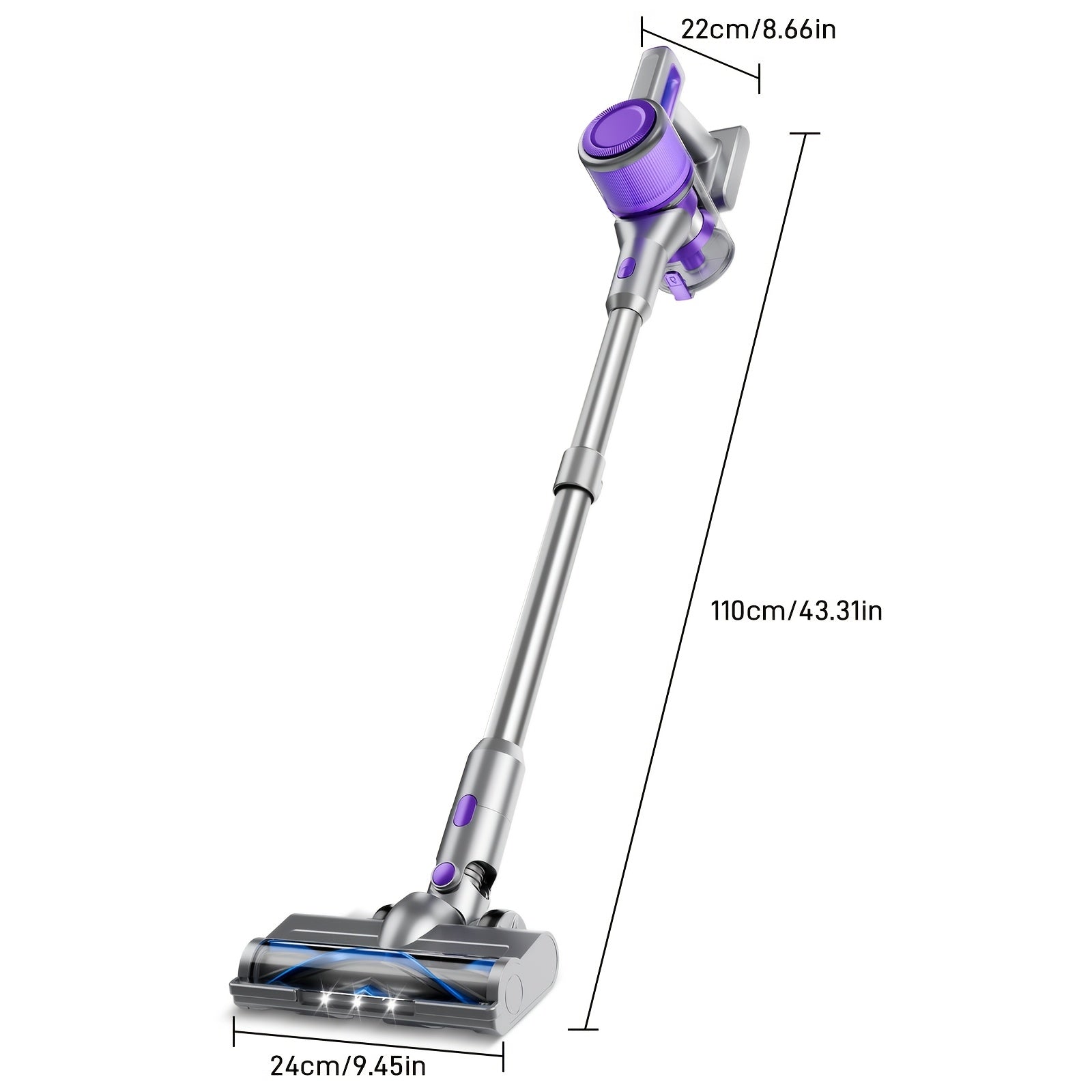 45-70Kpa Powerful Vacuum Cleaner Kits (Corded / Cordless) & Motor Only Option Available, Stick Vacuum with 45min Runtime, Anti-Tangle Vacuum Cleaners, 50.72oz Dust Cup, Rechargeable Corded and Wireless Vacuum for Hardwood Floor Carpet Pet Hair