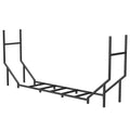 6FT Firewood Rack Holder, Adjustable Heavy Duty Fire Log Stacker Stand For Fireplace, Outdoor Indoor Metal Wood Pile Storage Organizer, Patio Logs Stand Tool