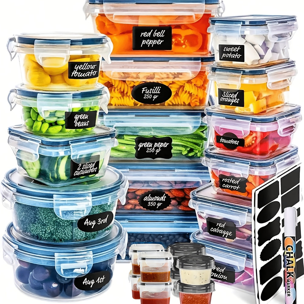 24/40/48pcs Sealed Food Storage Containers, Outdoor Picnic, Lunch Box, Microwave, Oven - Perfect for Salads, Fruits, Vegetables, And Sandwiches, Lunch Box | Sealed Storage | Durable, Food Storage Container (12/20/24 Lids And 12/20/24 Containers)