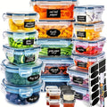 24/40/48pcs Sealed Food Storage Containers, Outdoor Picnic, Lunch Box, Microwave, Oven - Perfect for Salads, Fruits, Vegetables, And Sandwiches, Lunch Box | Sealed Storage | Durable, Food Storage Container (12/20/24 Lids And 12/20/24 Containers)