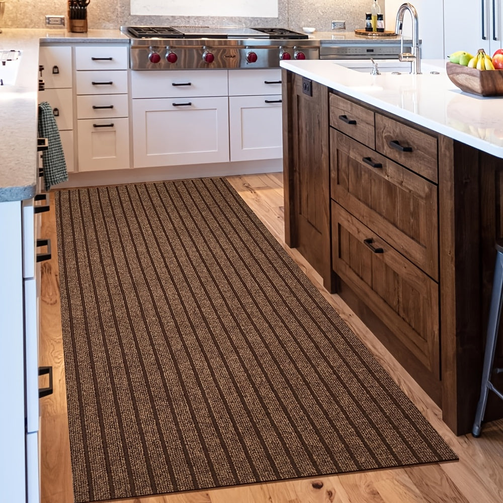 1pc (1800G/Square Meter) Runner Carpet with Rubber Backing, Kitchen Rugs And Mats, Non-Slip Laundry Room Carpet, Washable Indoor And Outdoor Carpet, Area Rug Mat for Entryways, Balcony