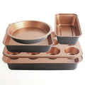 Nonstick Bakeware Set, Stackable Space-Saving Design Includes Round & Square Pans, Waffle Tray, Cookie Sheet, Baking Pan, Dishwasher Safe, 2pcs Round Pans Or 5/10pcs Set