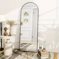 Mirror Full Length, Floor Mirror with Stand, Aluminum Alloy Frame Full Body Mirror, Standing Hanging or Leaning Against Wall for Bedroom and Living Room