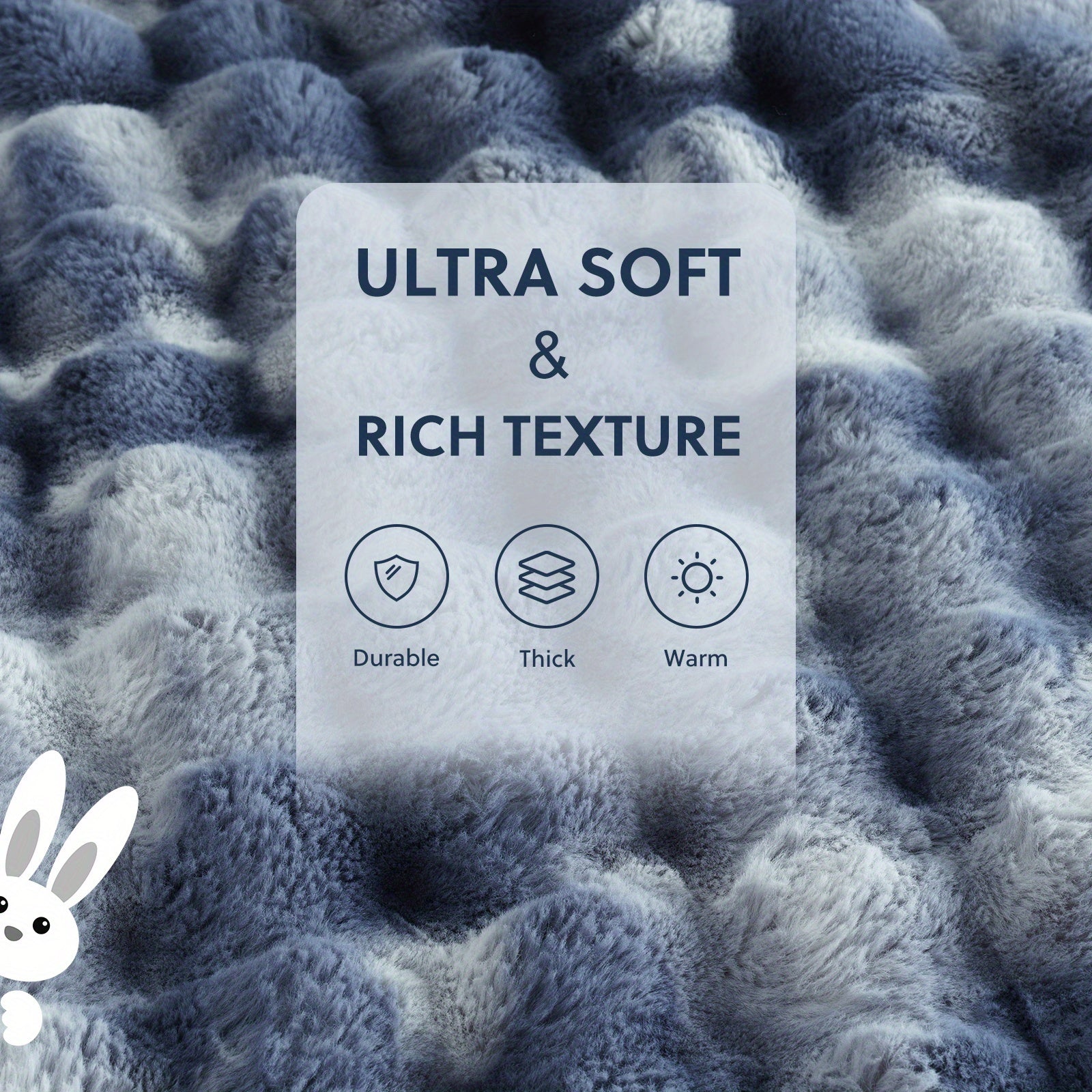 1pc Orhopui Faux Rabbit Fleece Blanket, Soft Warm Throw Blanket, For Bedroom Guest Room Living Room Student Dormitory Car Sofa Travel, Multifunctional Blanket, For All Season, Random Colors Are Available As An Option.