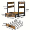 Double Layer Coffee Capsule Storage Rack And Mug Holder, Coffee Machine Stand, K Cup Holder Drawer - Coffee Bean Pod Organizer, 70 Capacity Bean Pod Holder, Home Kitchen Countertop Organizer, Rustic Brown