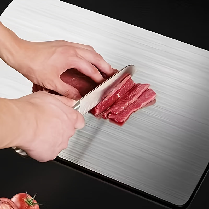 3pcs Set of High-Quality Stainless Steel Cutting Boards - Durable, Easy to Clean, Kitchen Ready, Space Saving, Rust Resistant And BPA Free, Ensuring Food Safety
