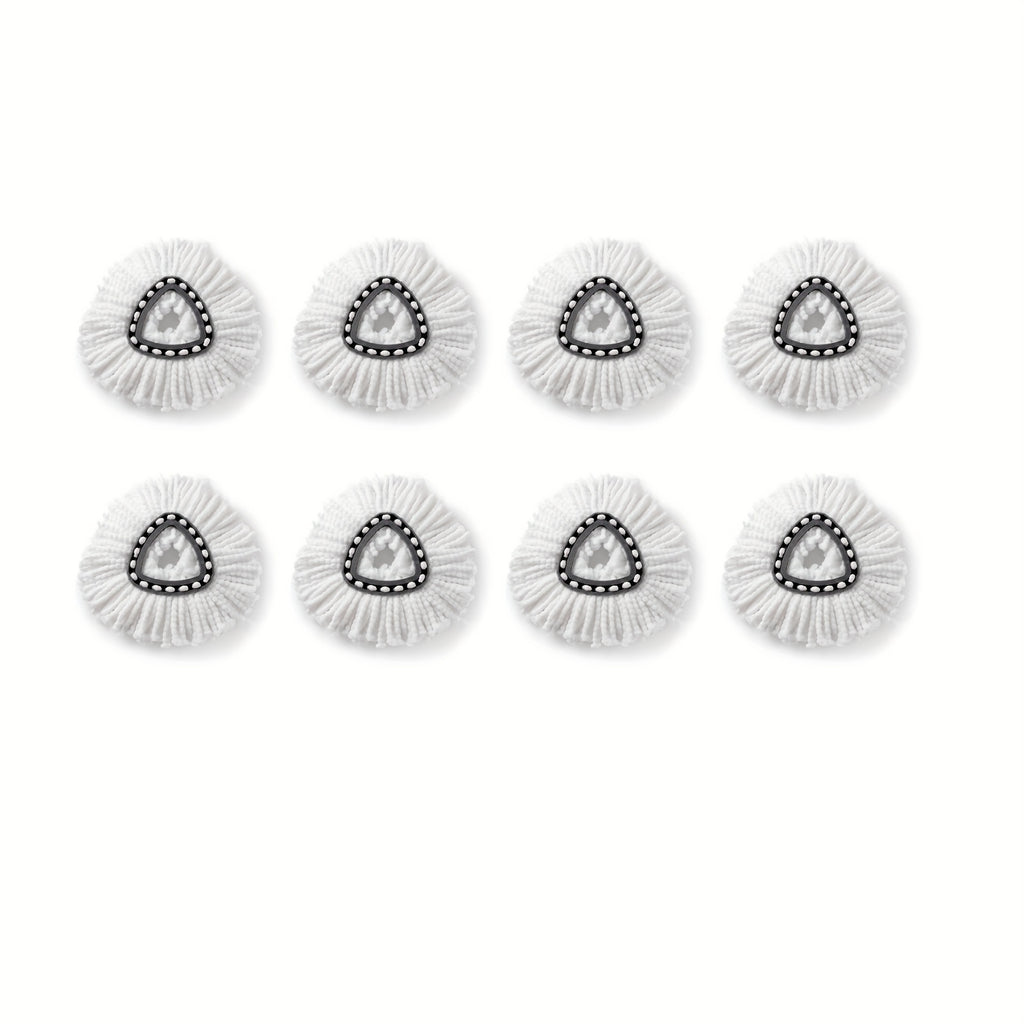 4/8 Pack Spin Mop Replacement Head 360° Microfiber Mops Refills Easy Cleaning Round Shape Standard Size