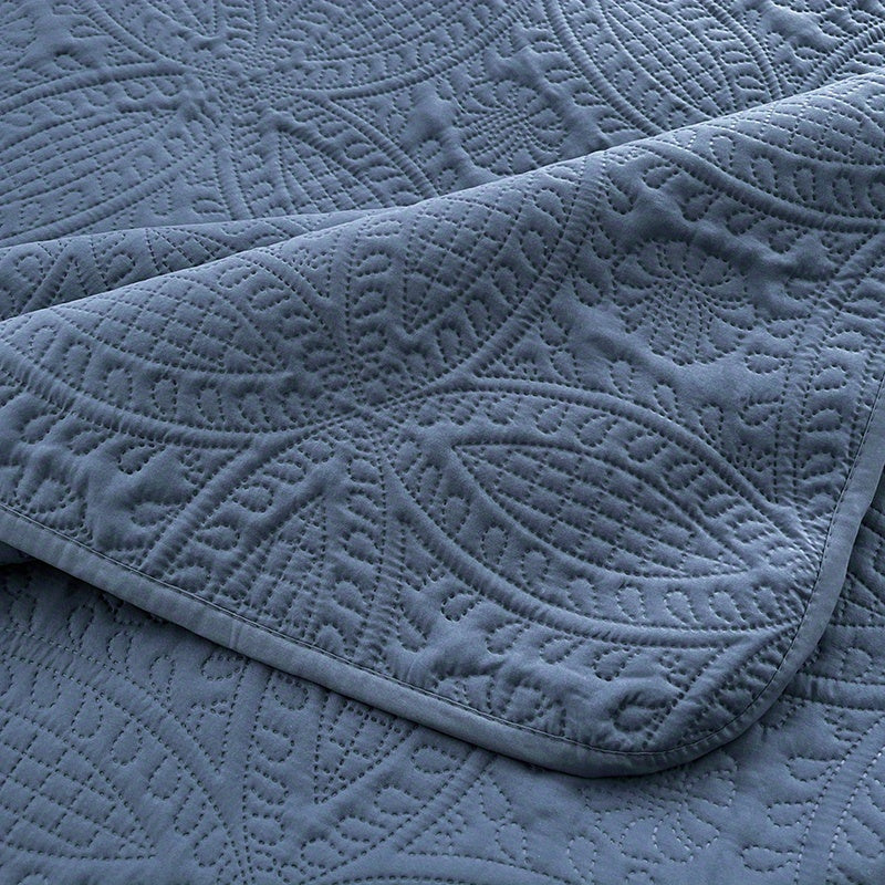 1pc Lightweight All-Season Bedspread - Soundwave Technology Embossed Coin Pattern, Soft & Breathable, Non-Slip Design for Bedroom/ Dorm/ Guest Room Choose from 6 Stylish Colors(Excludes Pillowcases)