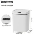1pc Bathroom Motion-Sensing Smart Trash Can, Smart Trash Can, Lidded Touchless Trash Can, Minimalist Style, Suitable For Home, Kitchen, Office, Bathroom, Outdoor Use, Kitchen Waste Solution
