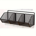 Storage Basket Wire Food Storage Organizer Wall-Mounted Storage Rack Kitchen Bedroom Bathroom Home Wall Rack Sponge Rack Single-Layer Carbon Steel Hanging Basket