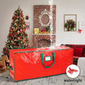 7.5ft Christmas Tree Storage Bag - Durable Heavy Duty Extra Large Artificial Xmas Holiday Tree Bag with Reinforced Handles And Dual Zippers Wide Opening - Red, Tree Storage