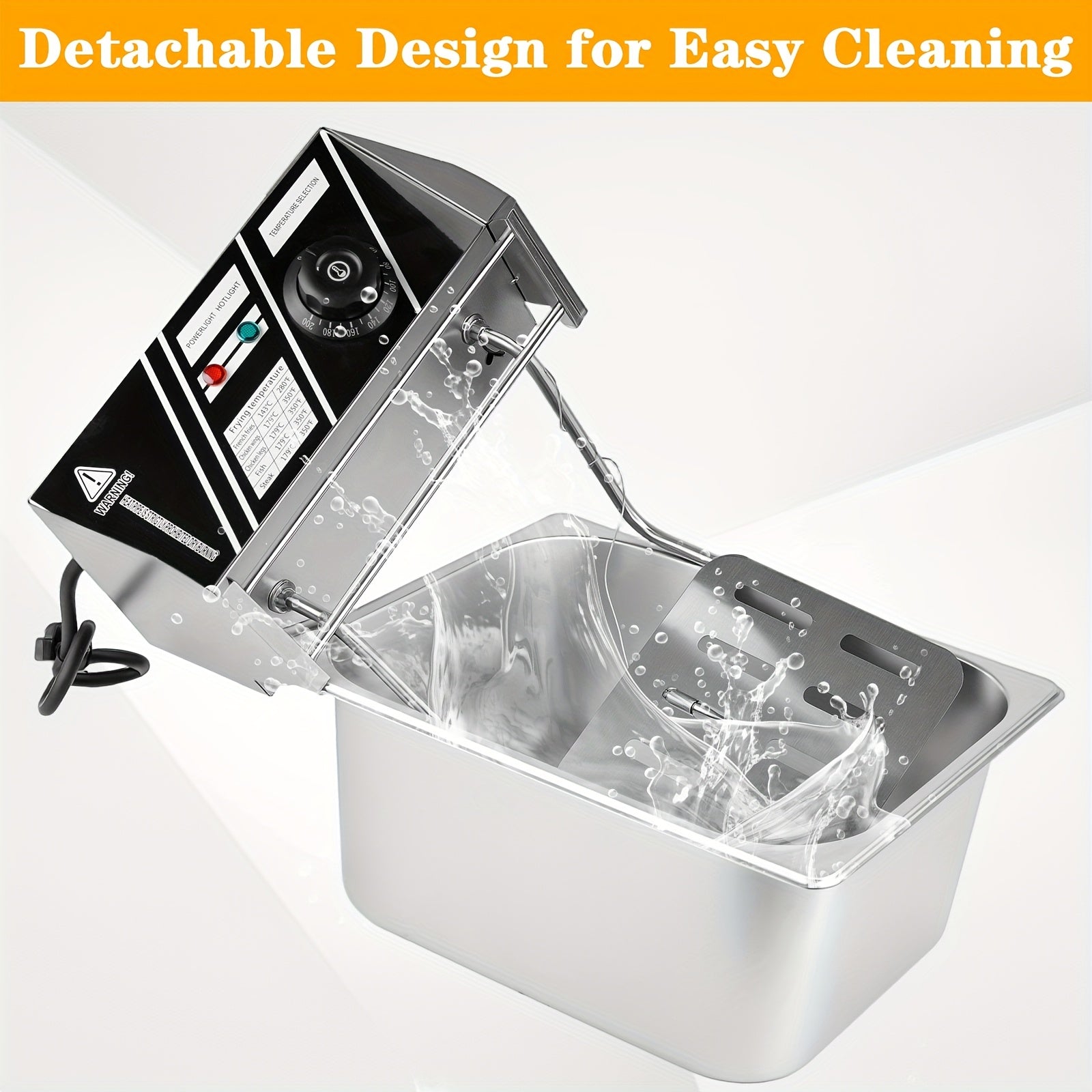 Commercial 3.17gal Dual Basket Electric Deep Fryer - 5000W High Power (2500W X 2) for Efficient Oil Frying - Restaurant Grade