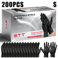 200pcs Black Nitrile Disposable Gloves - 2-box Set, And Oil-resistant, Suitable for Various Scenarios Such As Workshops, Laboratories, Cleaning, Hair Dyeing, Tattoos, And Pets