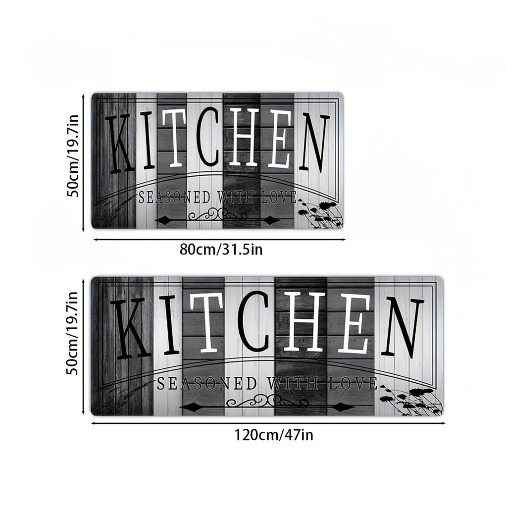 High-Quality Printed Absorbent Kitchen Mat - Made From Slip-resistant, Durable Material; Ideal for Kitchen Door Mats, Hallway Mats, Entryway Decor, Modern Kitchen Mats, Laundry Room Mats, And Kitchen Carpet Mats
