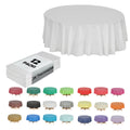 Heavy Duty Premium 12pcs Plastic Tablecloth, Disposable Tablecloth, Plastic Table Cover for Kitchen, Dinning Uses.