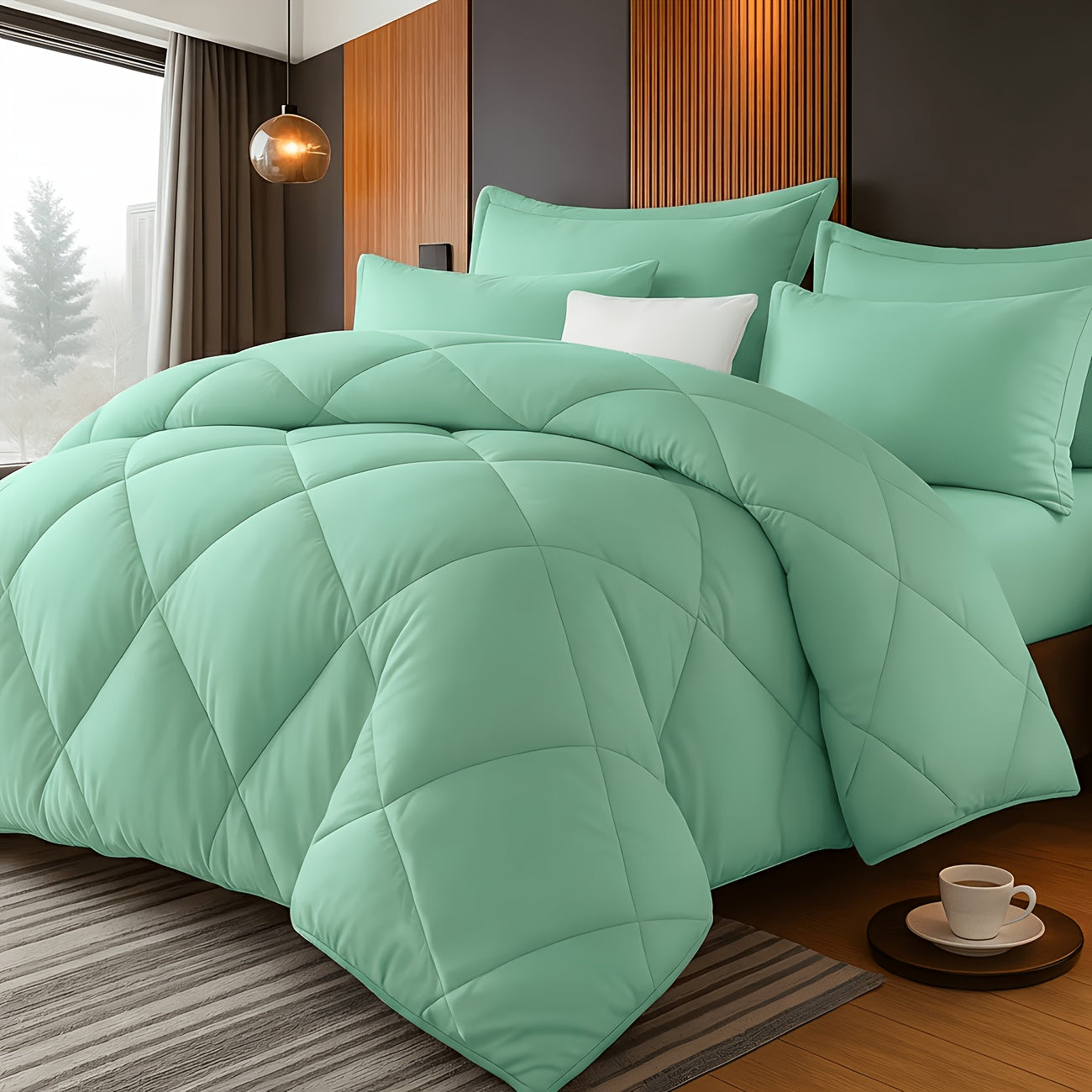 Two/Three Pcs Solid Color Large And Extra-Large Bed Sheet Sets Soft Comfortable And Fiber Filled Lightweight Fabric Breathable Quilt Easy to Take Care of Equipped with Quilt And Pillowcases 1 Quilt, 1/2 Pillowcases, for Bedroom, Random Color