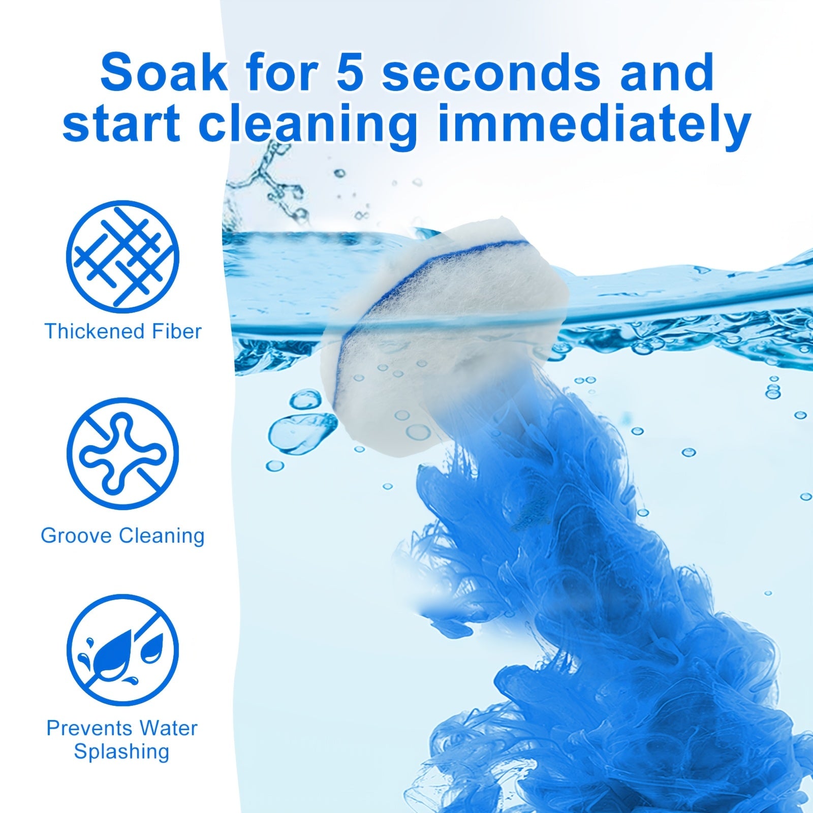 120/58 Pack Toilet Wand Refills Disposable Toilet Brush Replacement Heads with Upgraded Fiber Bristles, with Clorax Toilet Brush Replacement Systems, Handle Not Include