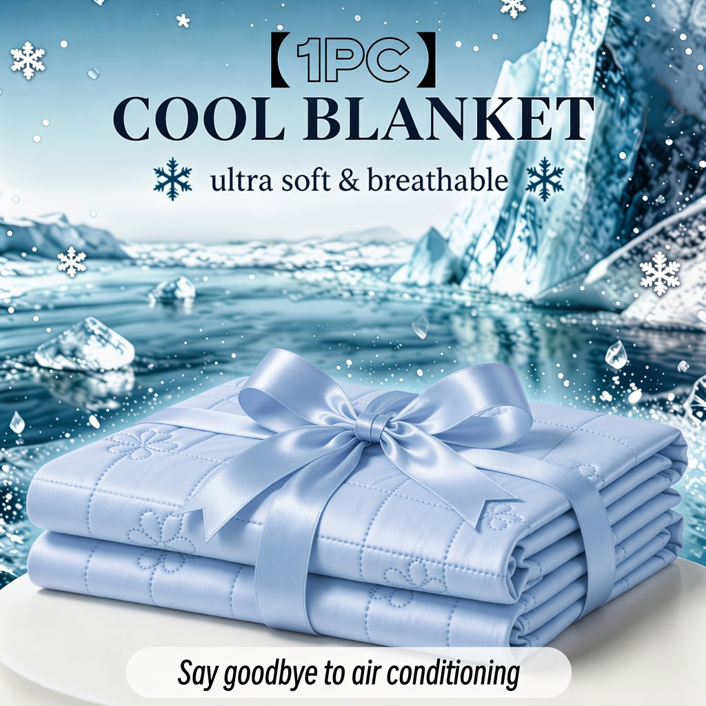 Single-piece Summer Cooling Blanket, Bamboo Fiber Cooling Blanket, Double-Sided Cooling Fabric, Soft Against Skin, Breathable and Smooth, Suitable for Hot Sleepers and Night Sweaters, Machine Washable, Random Colors Available