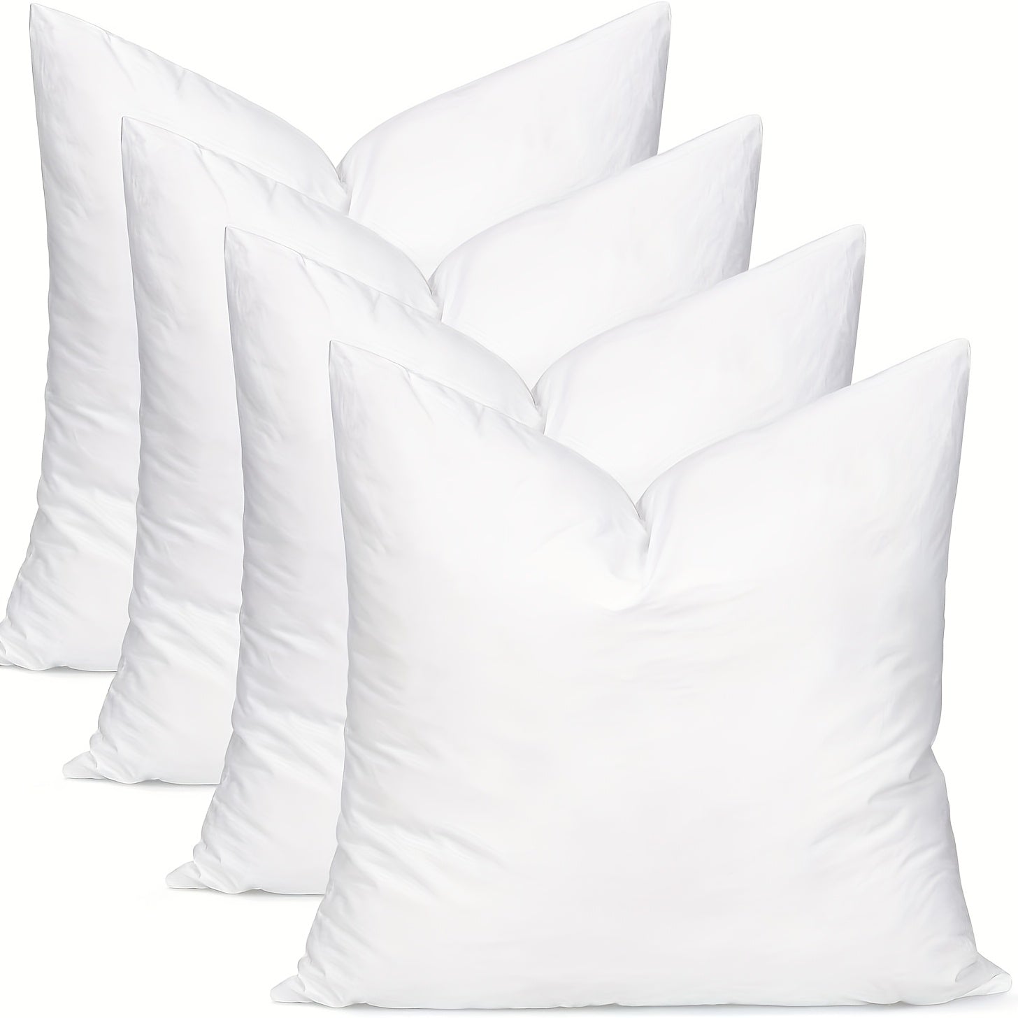 1/2/4 Pack Hypoallergenic New Fiber Cushion Filling Inserts, White Square Pillow Inserts For Sofa, Bed And Patio. Ideal For Bedroom, Office, Kitchen, Living Room Decor, Outdoor Camping And Spring & Summer Use. Perfect Mother'S Day Gift.