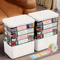 Large Capacity Multi-layer Stackable Storage Box with Lids- 5-Tier with Handle, Essential for Home And Travel, Transparent Storage Box - Easy to Clean, for Pill Box Organization, Office Supplies, Sewing Supplies, Bathroom Supplies Storage Box