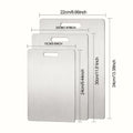 3pcs Premium Stainless Steel Cutting Board Set- Durable, Easy to Clean, Kitchen Ready, Space-Saving, Rust-Resistant, and BPA-Free, Safe for Food Preparation