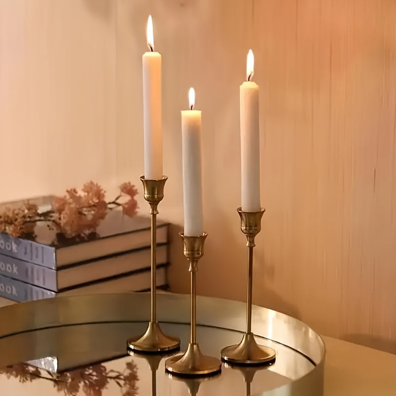 6-Pack Classic Metal Bell-Shaped Candle Holders - Battery-Free Tabletop Decor for Christmas, Halloween, Weddings, Home & Hotel Centerpieces, Durable Multi-Holiday Decoration (No Candles Included)