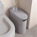 2/1pc Bathroom Trash Can, Compact And Durable Plastic Wastebasket With Built-in Handles, Easy To Clean, Rustproof, Space-Saving Design, Ideal For Small Spaces In Bathroom, Laundry, And Home Office