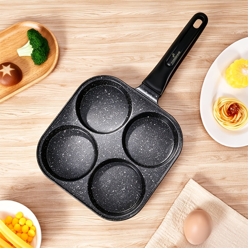 1pc Premium Omelet Pans Non-stick Breakfast Skillet for Eggs, Burgers And Omelettes - Heat-resistant Wooden Handle, Easy Food Release, Easy to Clean - Perfect for Home Kitchen Cooking