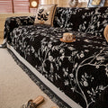 Chenille Thickened Sofa Throw with Tassel for Living Room & Office Decor, All-Season Use, Durable & Non-Slip, Machine Washable