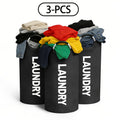 3pcs/4pcs Large Oxford Cloth Dirty Clothes Basket Foldable with Handle Laundry Basket Suitable for Student Dormitories, Laundry Rooms, Living Rooms, Bedrooms, Bathrooms, Independent Storage Bags, Laundry Baskets