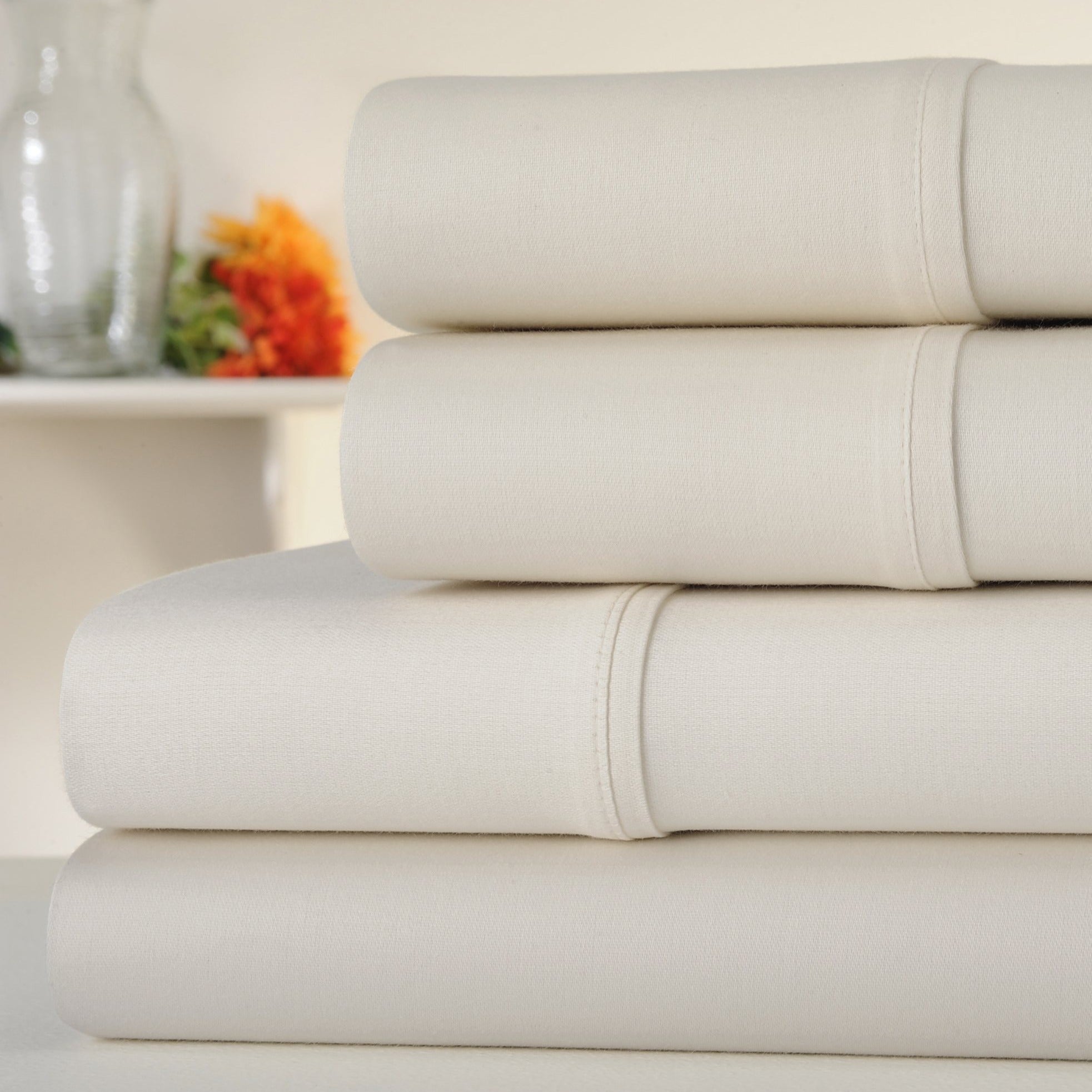 1000 Thread Count Pure Egyptian Cotton Sheet Set - Elasticized Deep Pocket All Around, Incredibly Soft and 16 inch Pocket Depth