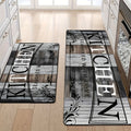 2pcs Diatom Mud Kitchen Floor Mat, Gray Wood Board Pattern Long Strip Mat, Water And Oil Absorption, Anti-slip, Machine Washable, Suitable for Bathrooms, Laundries, Corridors, And Home Decoration Carpets
