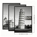 3 Pack 16X24 Picture Frame Black, Scratch-Proof Poster Frames 16 X 24 for Photo Gallery - Slide-In Strips, Horizontal Or Vertical Wall Mounting