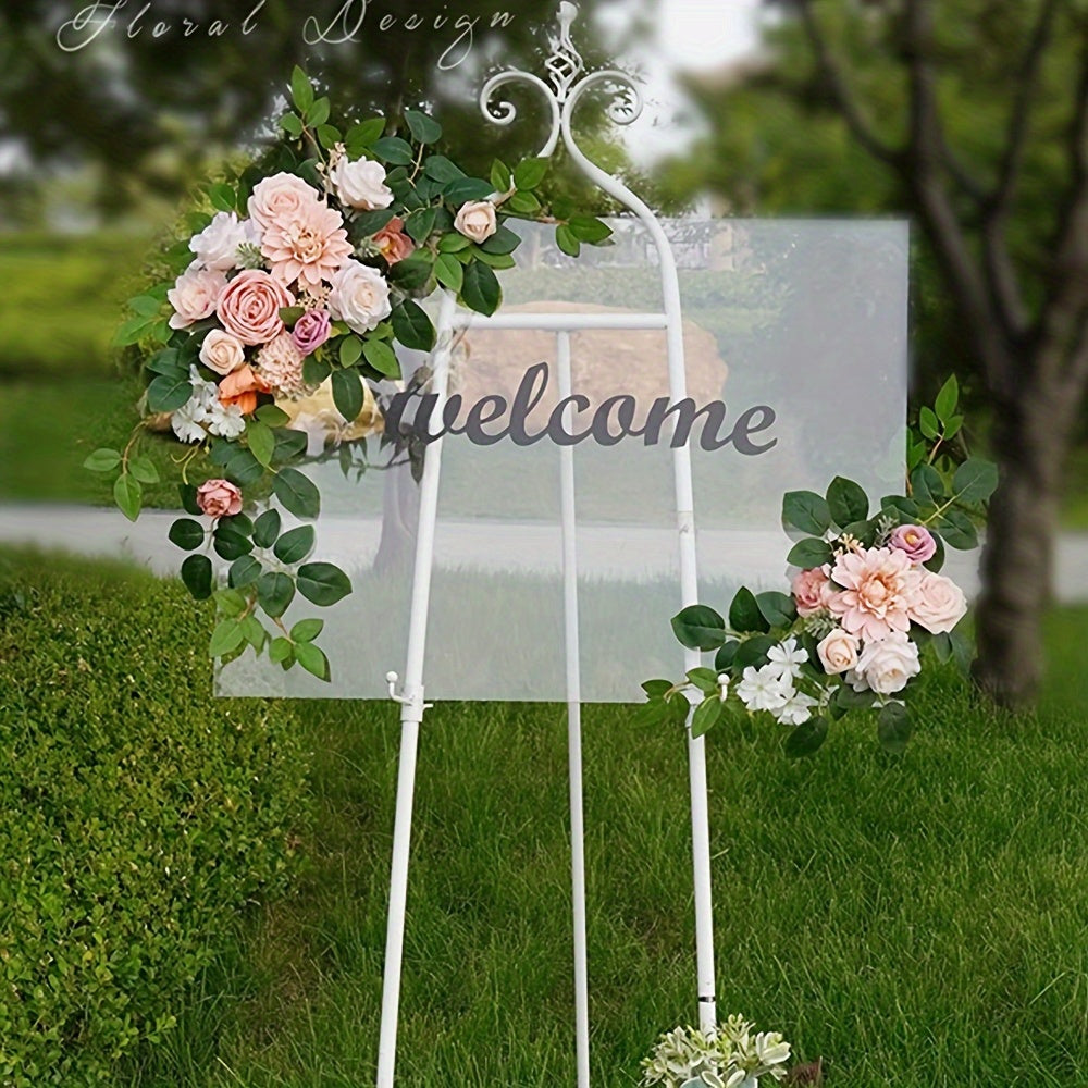 Artificial flower box set with artificial flowers, used for DIY center piece cake decoration, wedding bouquet, boutique, home decoration (pink) Valentine's Day Spring