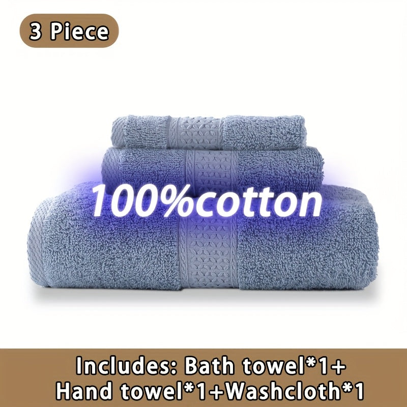 100% Cotton Bath Towel Set (3/6pcs) - Ultra-Soft, Highly Absorbent, Durable - Ldeal for Hotel, Home, Shower, Spa, Sanua - Multiple Color Options, Valentines Gift For Lovers