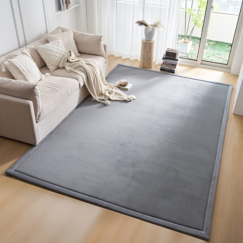 Halloween/Christmas Decor Of1pc Japanese Tatami Rug, Coral Velvet Area Rug, Baby Mat for Floor Play, 1.18inch Thick Crawling Rugs, Padded Foam Rug for Kids Playroom, Playpen, Nursery, Living Room, Yoga Mat