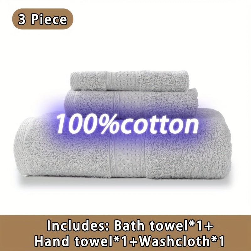 100% Cotton Bath Towel Set (3/6pcs) - Ultra-Soft, Highly Absorbent, Durable - Ldeal for Hotel, Home, Shower, Spa, Sanua - Multiple Color Options, Valentines Gift For Lovers